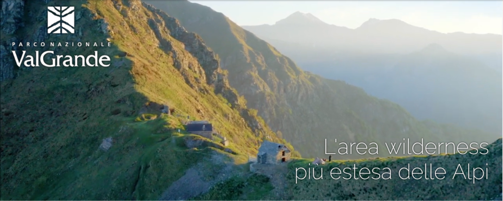 Copertina tratta dal sito web del Parco Nazionale della Val Grande che cita "L'area wilderness più estesa delle Alpi"